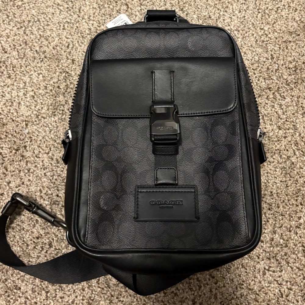 Coach Black Signature Men's Belt Bag